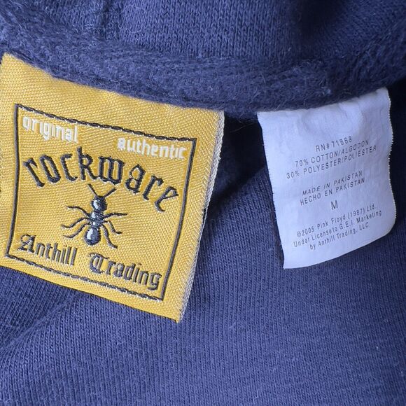 Vintage Pink Floyd Hoodie 2005 Rockware‎ Anthill Dark Blue Men's Size M The Wall - Picture 7 of 14